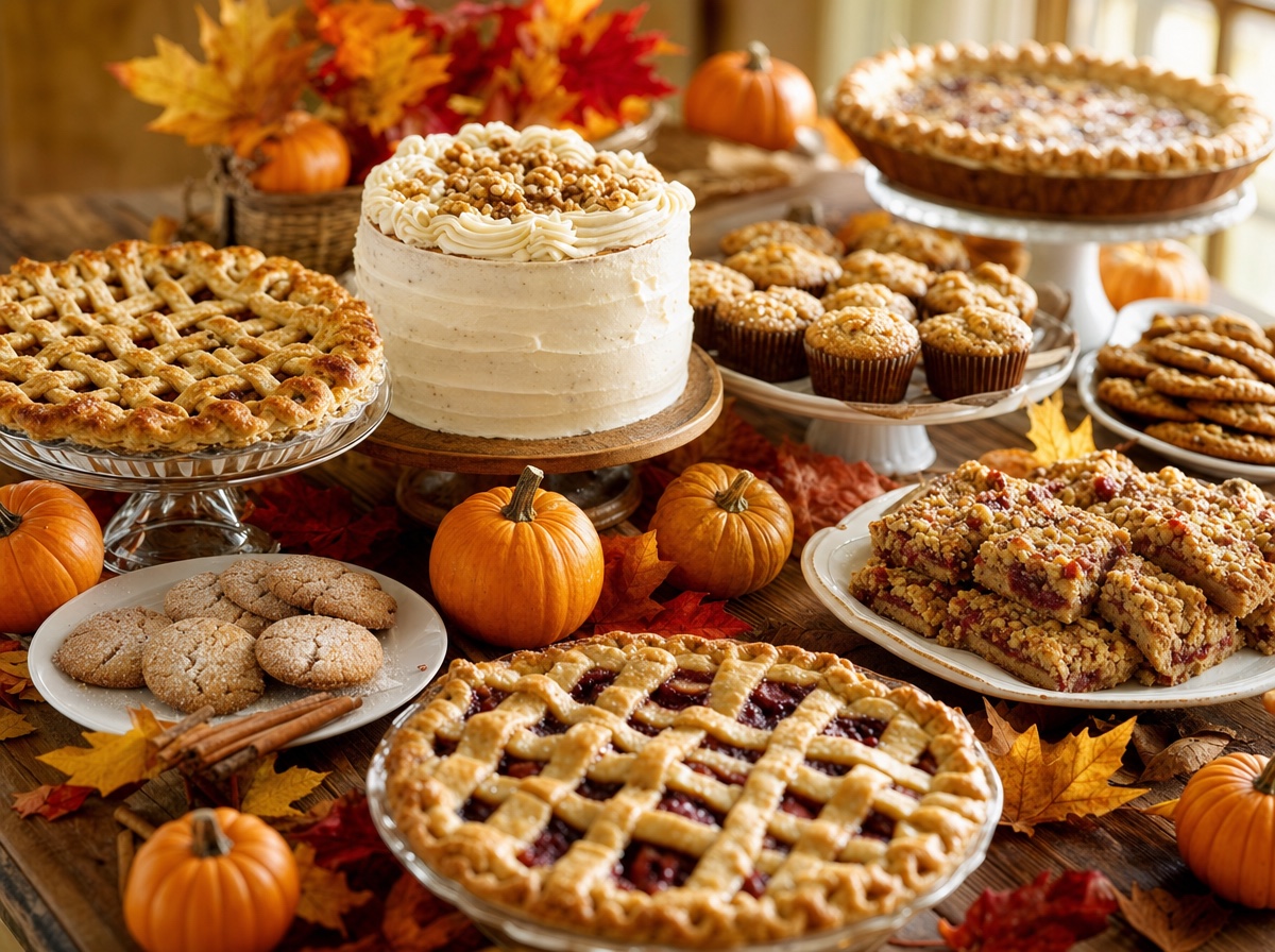 Homemade pies, cakes and cookies